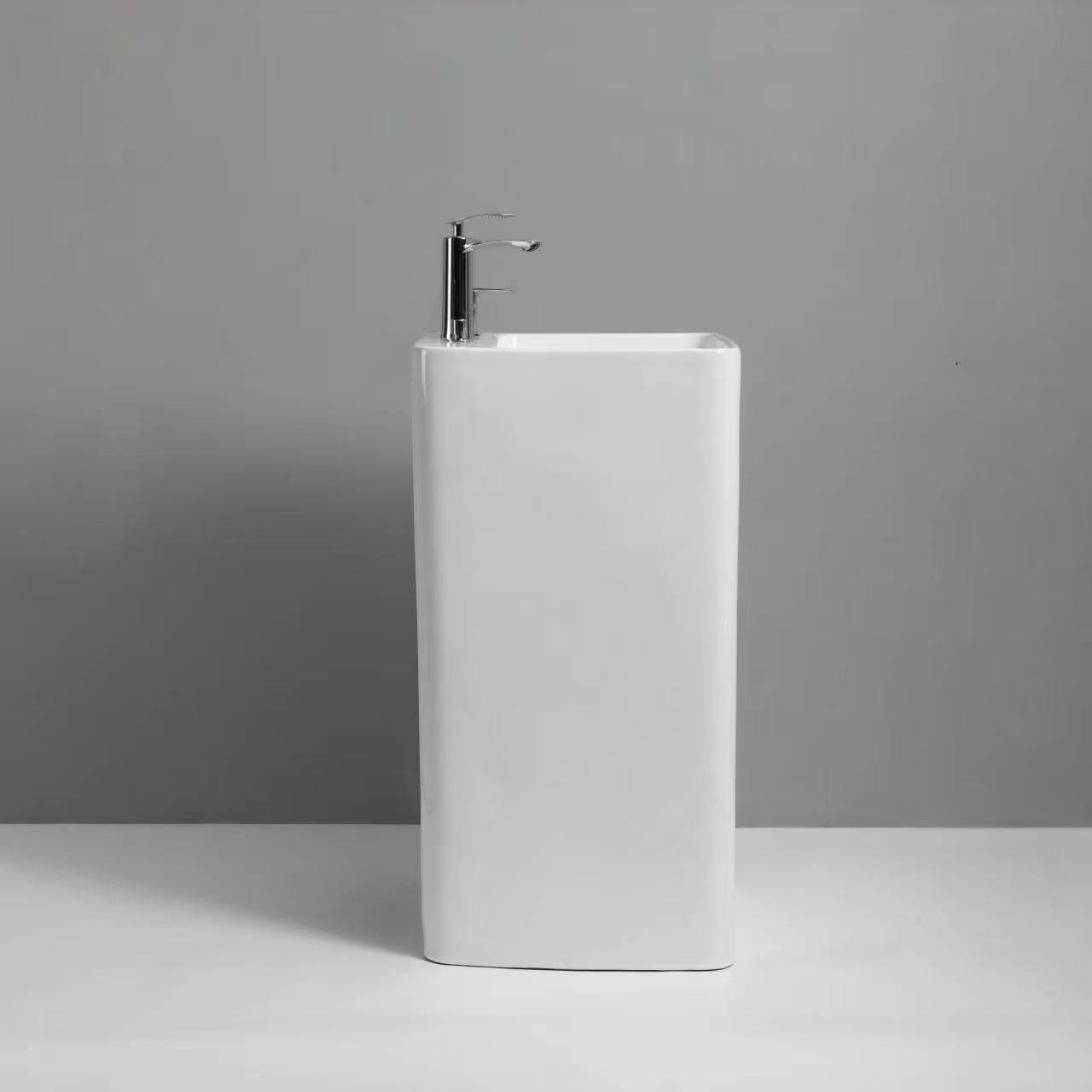 WuduBasin free-standing wudu sink, angled view