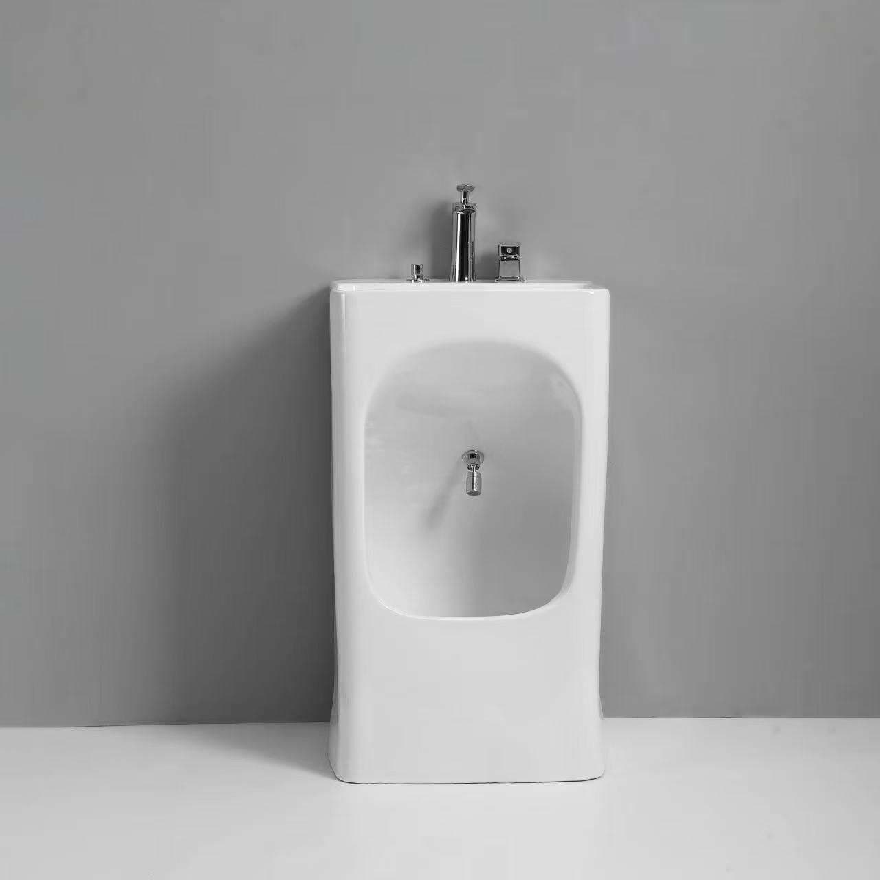WuduBasin free-standing wudu sink, side view